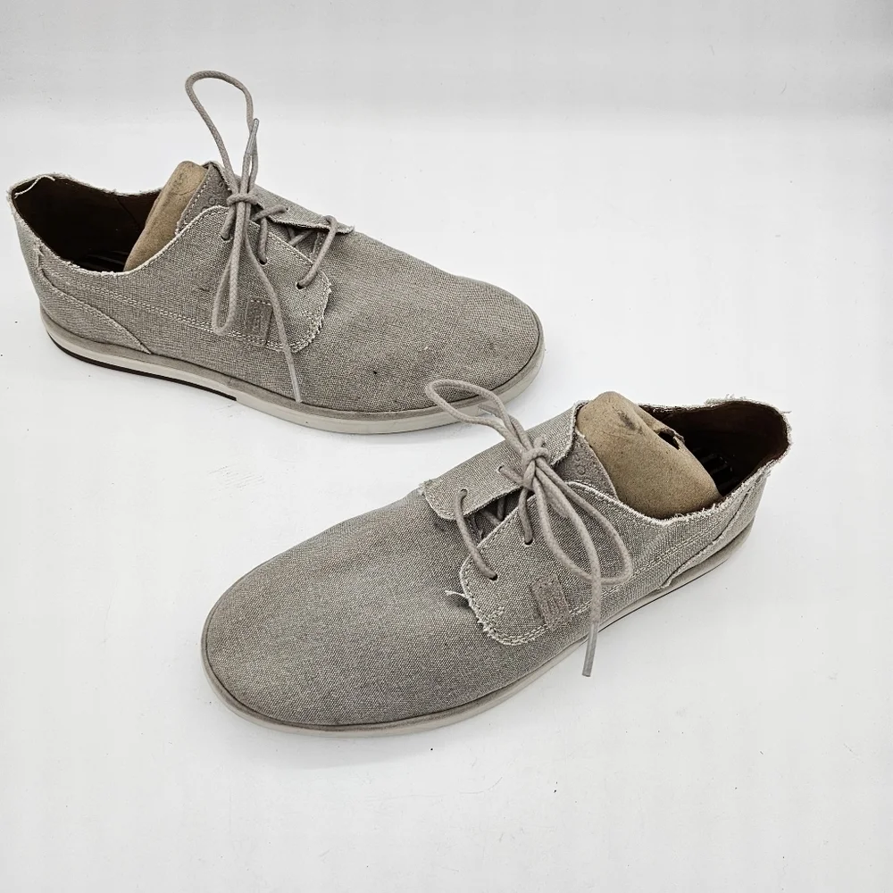 Rockport CH9281 Mens Austyn Grey Lace Up Plain Toe Canvas Oxford Shoe Size 8